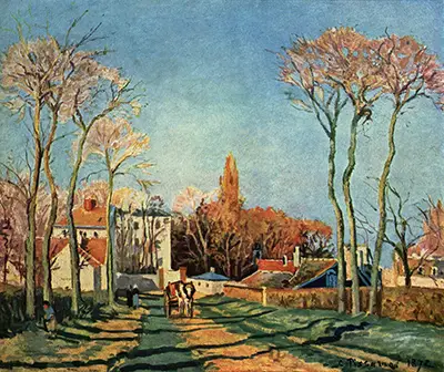 Entrance to the Village of Voisins Camille Pissarro